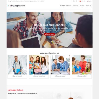 theme wordpress trung tâm anh ngữ