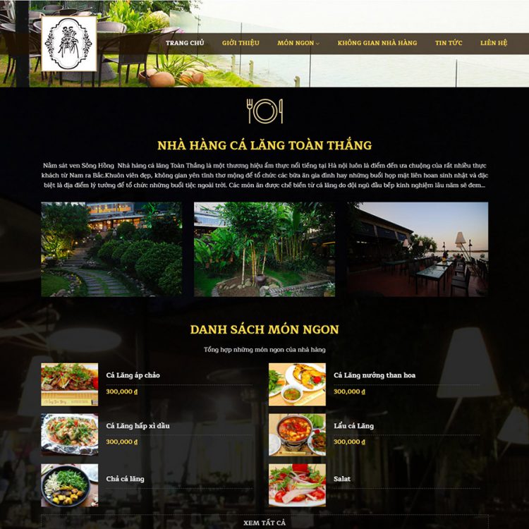 theme wordpress nhà hàng